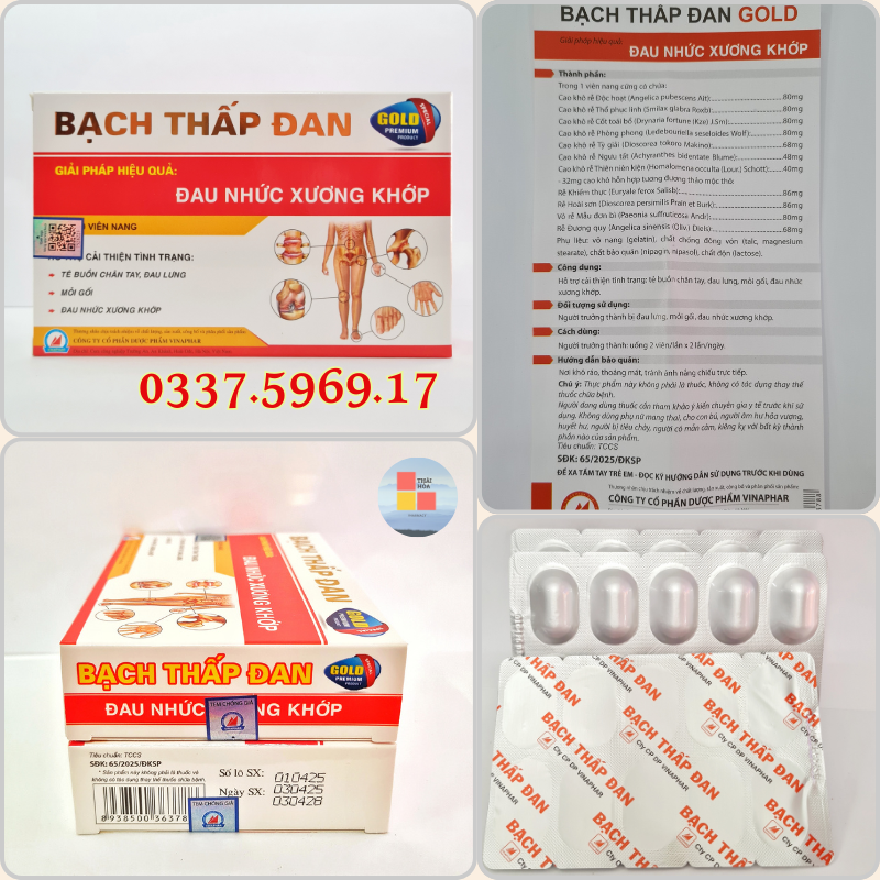 Viên uống Bạch thấp đan hổ trợ đau nhức xương khớp