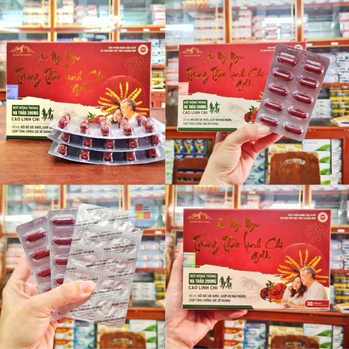 Viên Ăn Ngủ Ngon Trùng Thảo Linh chi Gold có bán tại Nhà Thuốc Thái Hòa