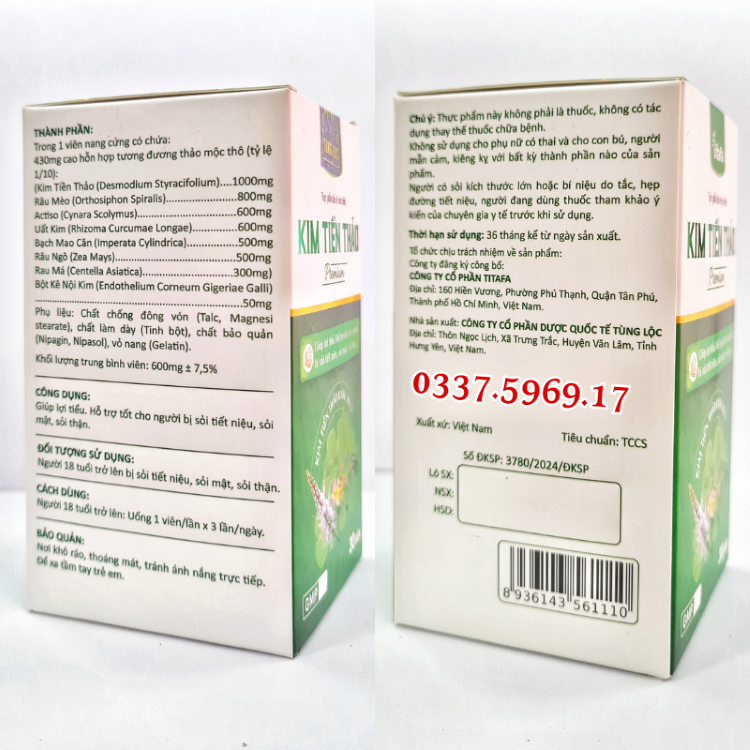 Kim tiền thảo râu mèo Tùng Lộc giảm sỏi mật , sỏi bàng quang