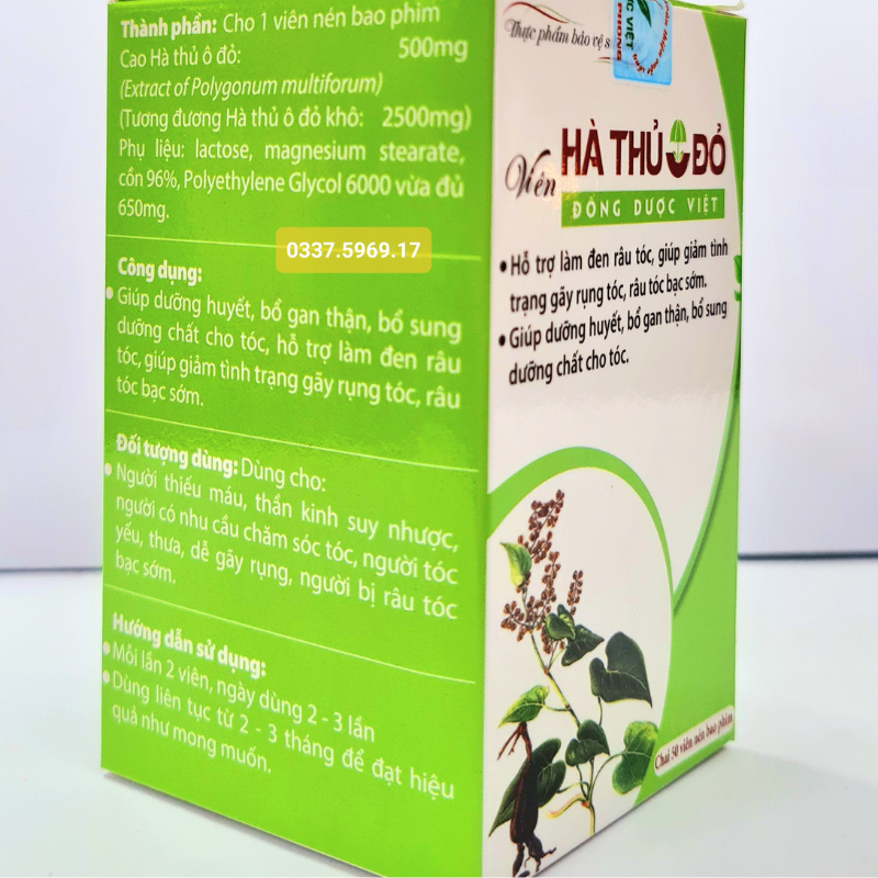 Hà thủ ô Đông Dược Việt làm đen tóc