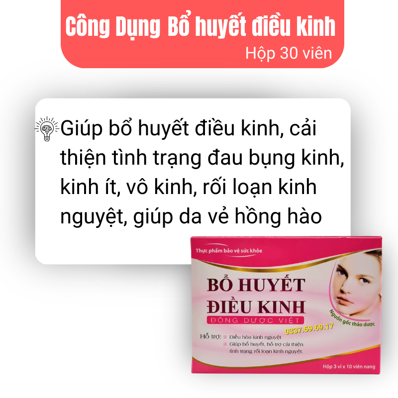 Công Dụng Bổ huyết điều kinh Đông Dược Việt