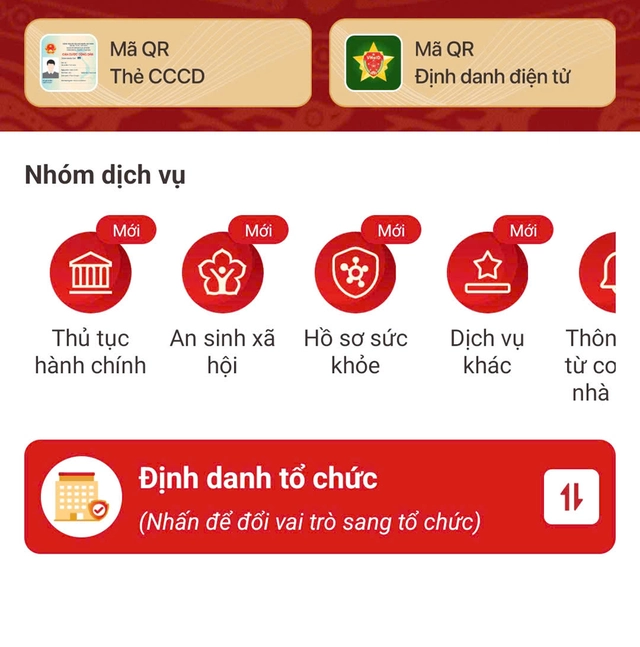 Bước 1: Đăng nhập tài khoản VNeID chọn mục "an sinh xã hội".