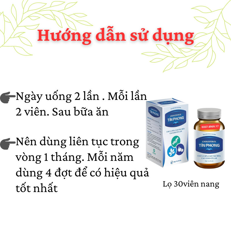 Viên uống Cholesterol Tín Phong tốt cho bệnh nhân tiểu đường