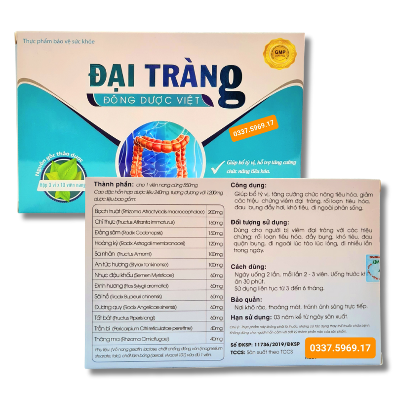 Đại Tràng Đông Dược Việt giảm đầy hơi sôi bụng