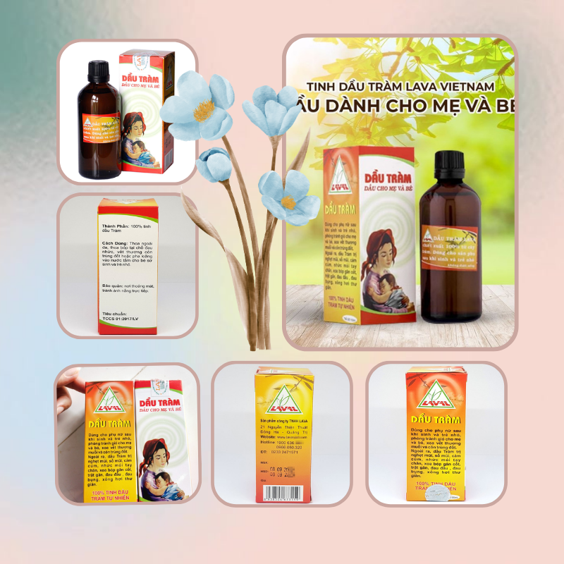 Dầu tràm lava cho mẹ và bé