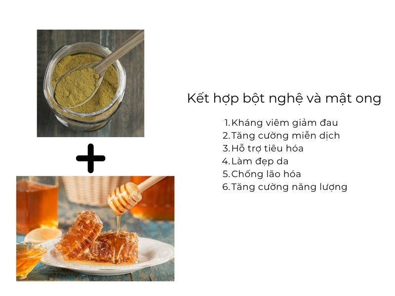 Kết hợp bột nghệ đen với mật ong