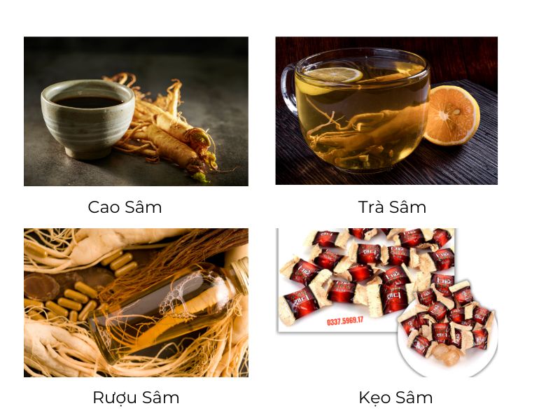 Nhân sâm được sử dụng chế biến thành nhiều món