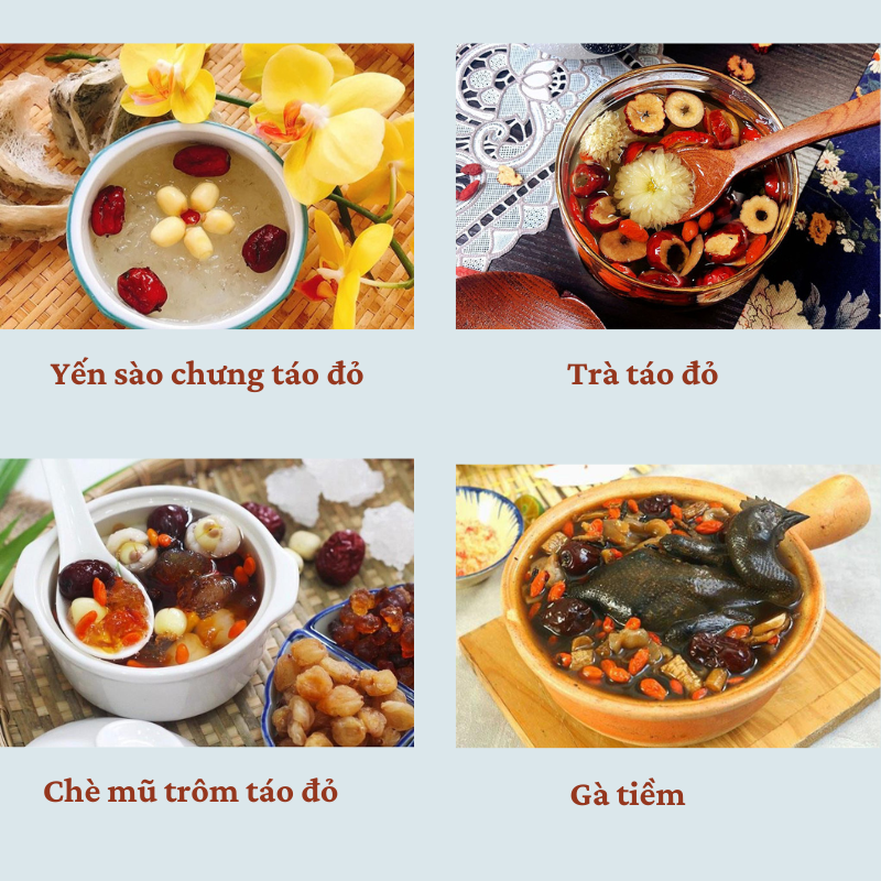 Gợi ý một số món ăn ngon kết hợp cùng táo tàu