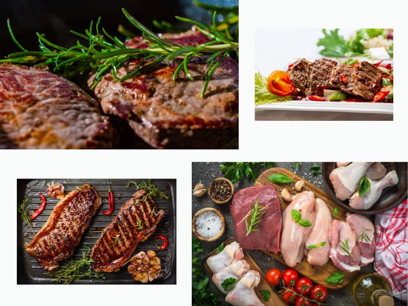 Thực đơn nghèo nàn " Thiếu thịt đỏ,.."