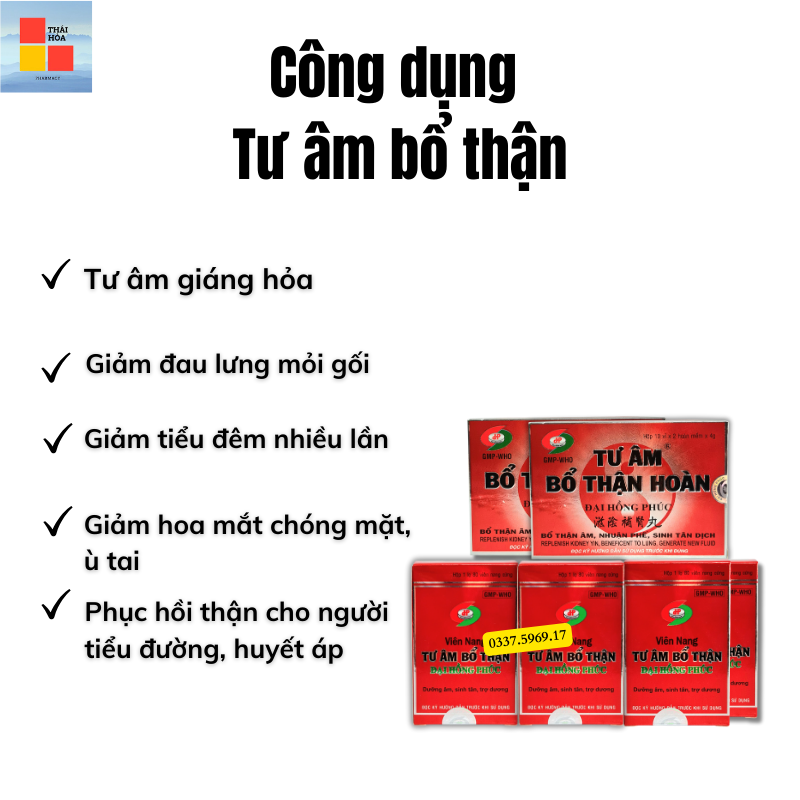 Tư âm bổ thận Đại Hồng Phúc - Công Dụng
