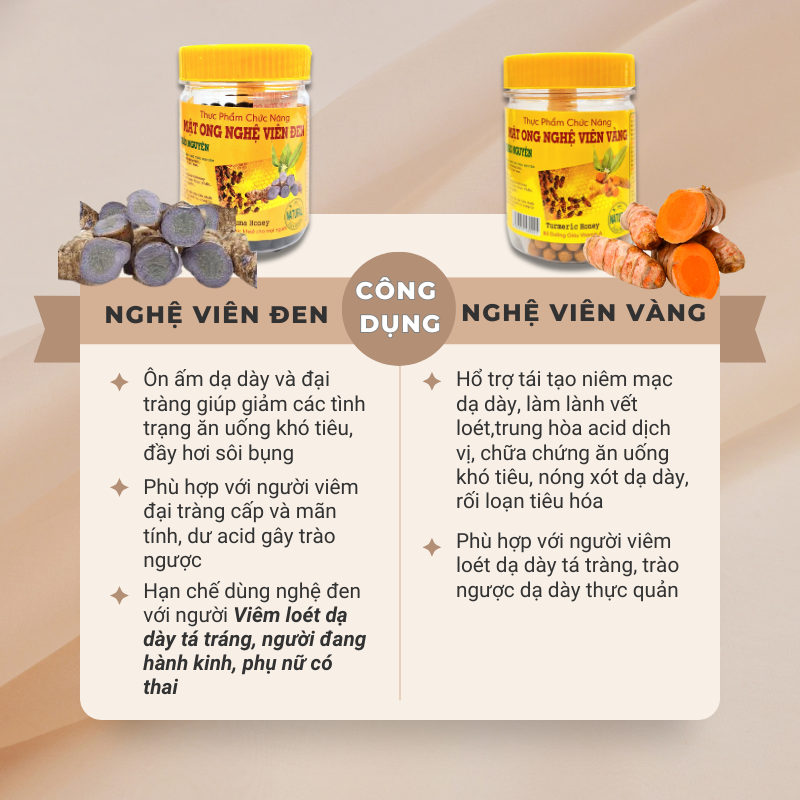 Mật Ong Nghệ Thảo Nguyên hổ trợ đau dạ dày