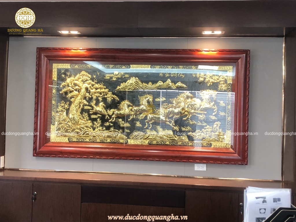 Tranh Mã Đáo Thành Công Mạ Vàng
