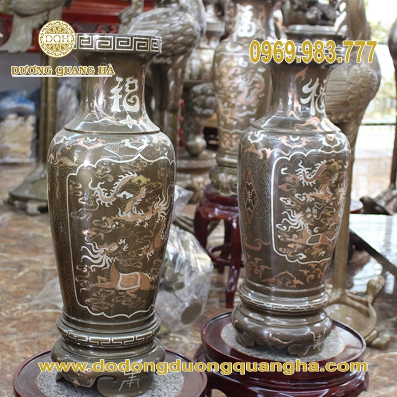 Đồ đồng khảm ngũ sắc cao cấp