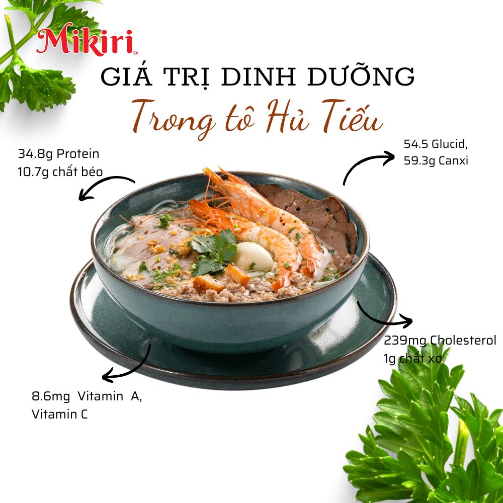 Gía trị dinh dưỡng có trong tô hủ tiếu