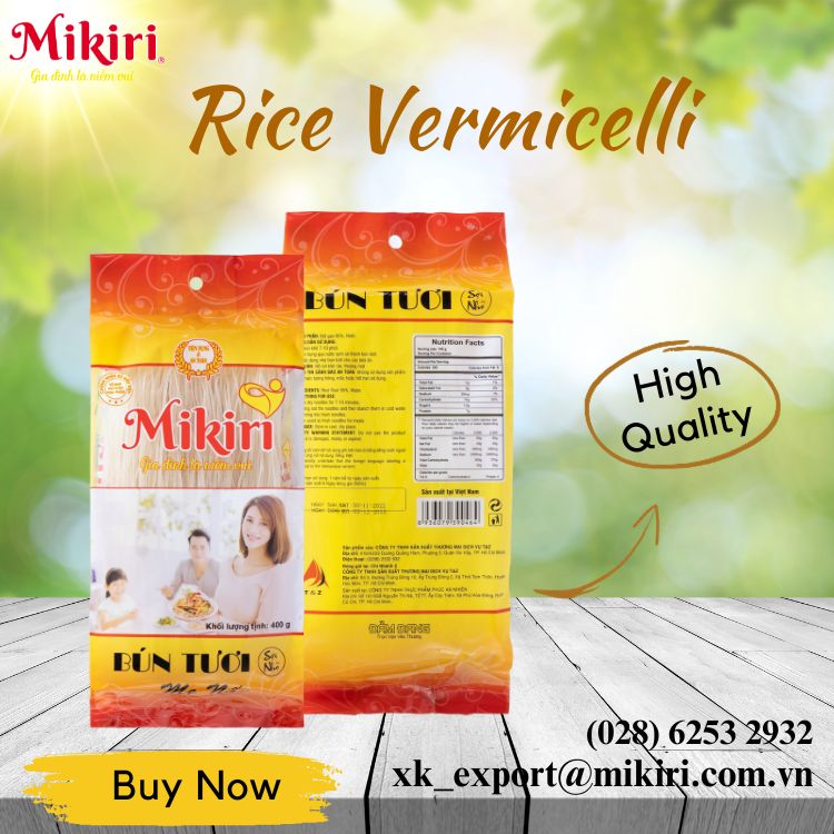 Bún gạo khô Mikiri - Sản phẩm không hàn the, chất tẩy Buntuoimikiri