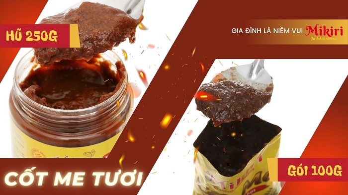 Hũ nước cốt me 250g và gói nước cốt me 100g Mikiri