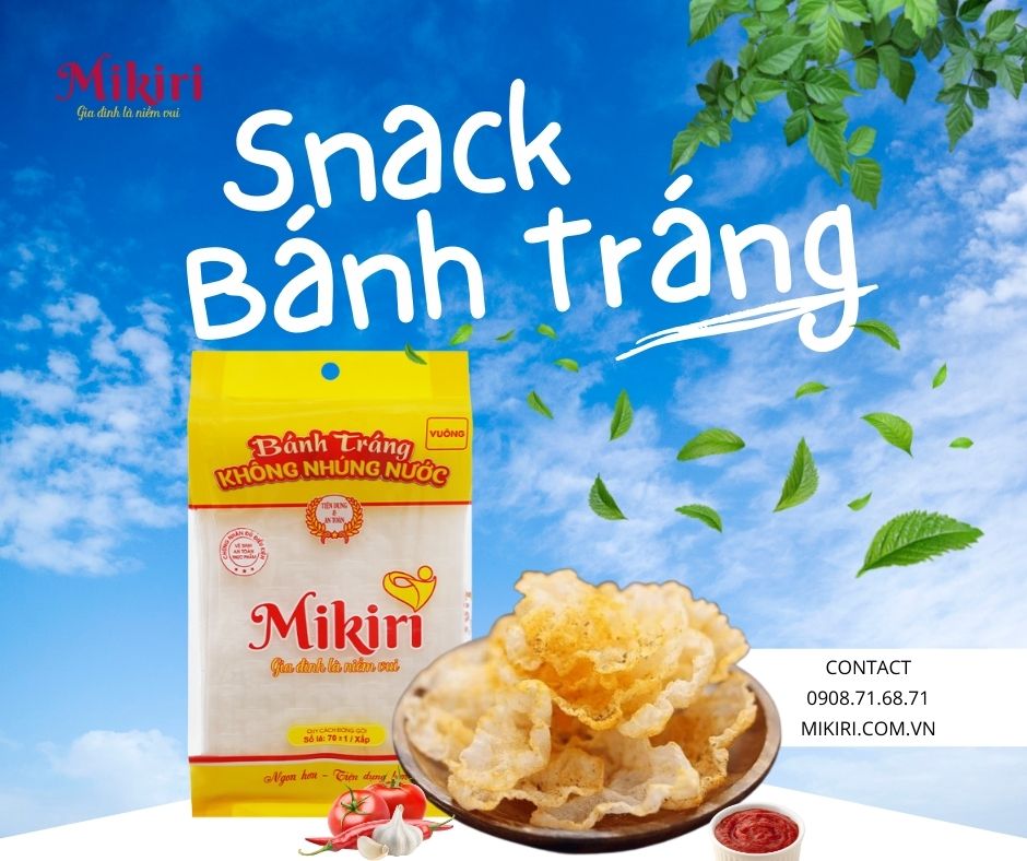 Bánh tráng gạo mỏng - Nguyên liệu cuốn cho bữa ăn trọn vẹn Snack-banh-trang