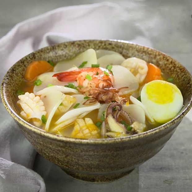 Món ăn sáng tạo từ bánh phồng tôm - Soup bánh phồng