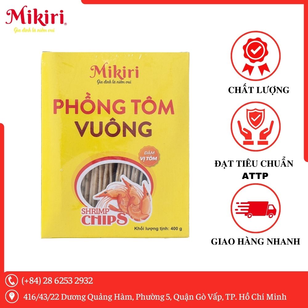 Đôi nét về bánh phồng tôm vuông Mikiri 30