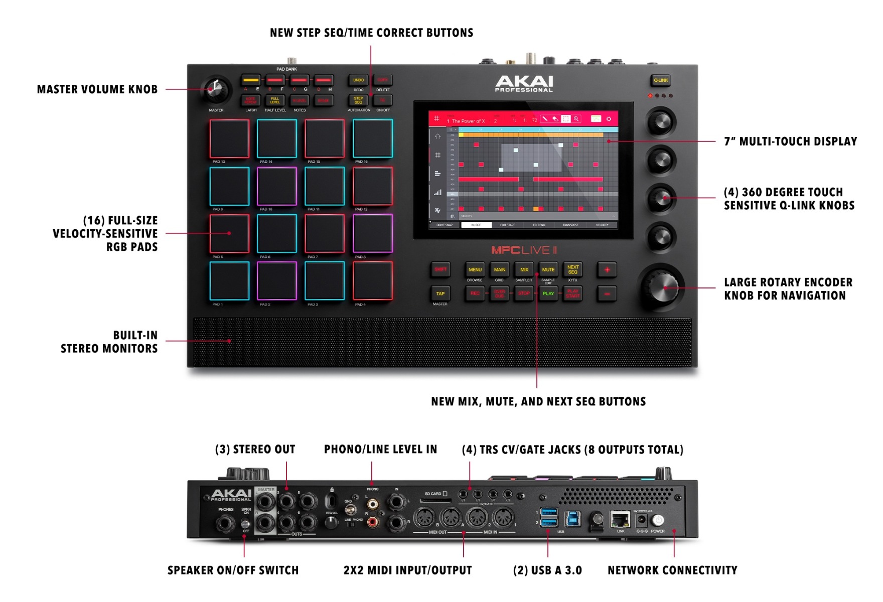 Akai MPC Live II Studio hàng nhập khẩu chính hãng