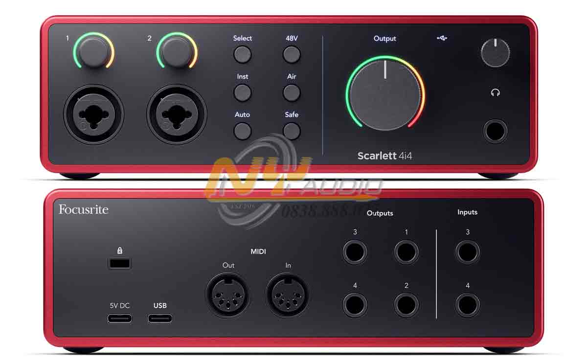 Focusrite Scarlett 4i4 Gen 4th | Trả góp online qua CMND | Lãi suất 0%