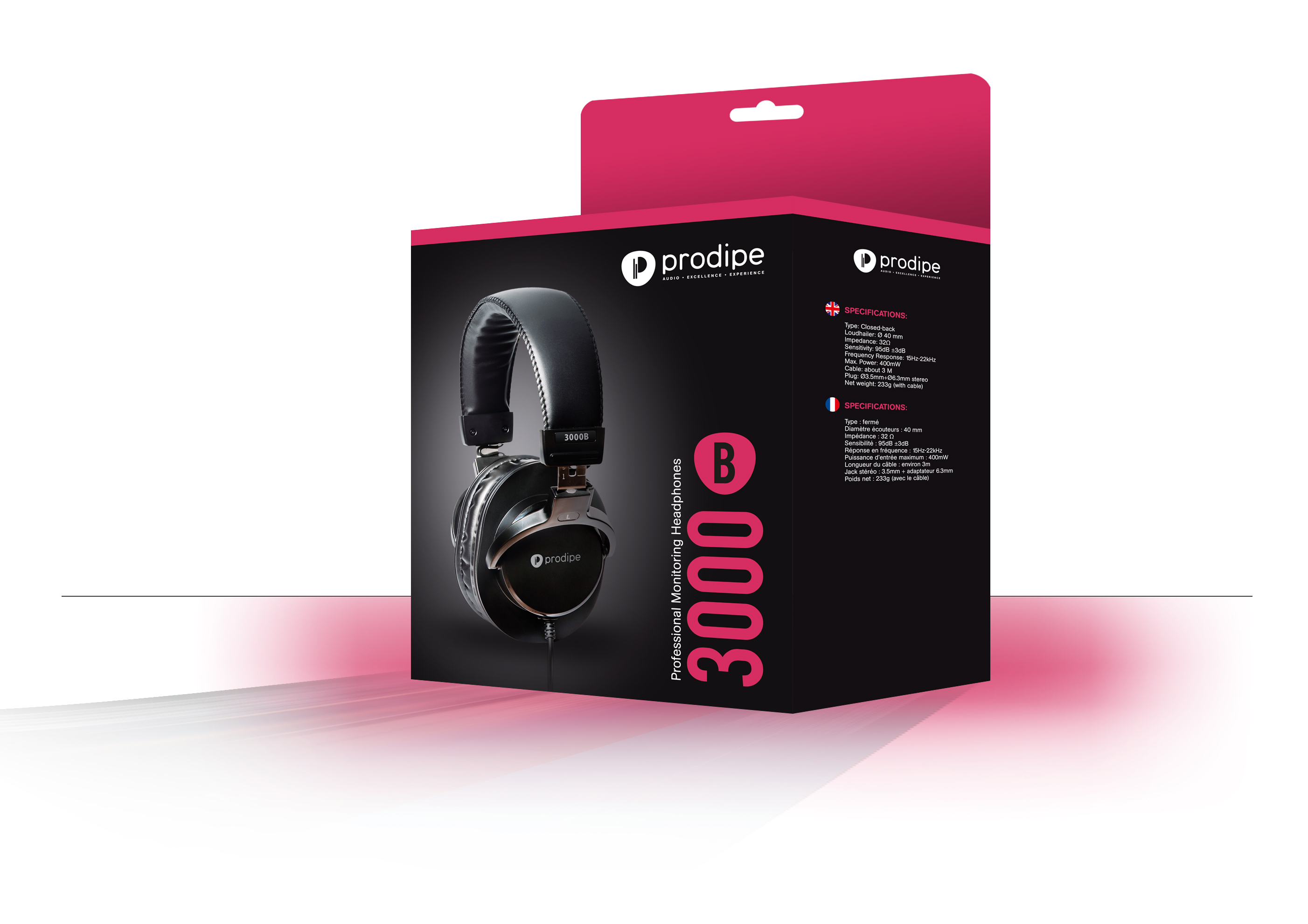 Prodipe Pro 3000 Closed Back Studio Headphones hàng nhập khẩu chính hãng