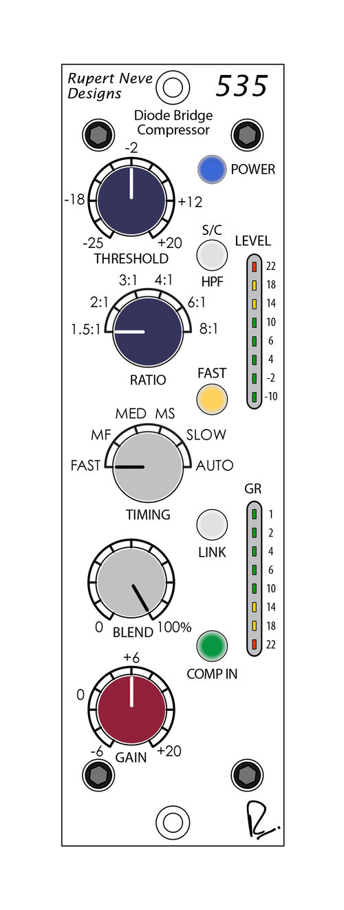 Rupert Neve Designs 535 Diode Bridge Compressor hàng nhập khẩu chính hãng