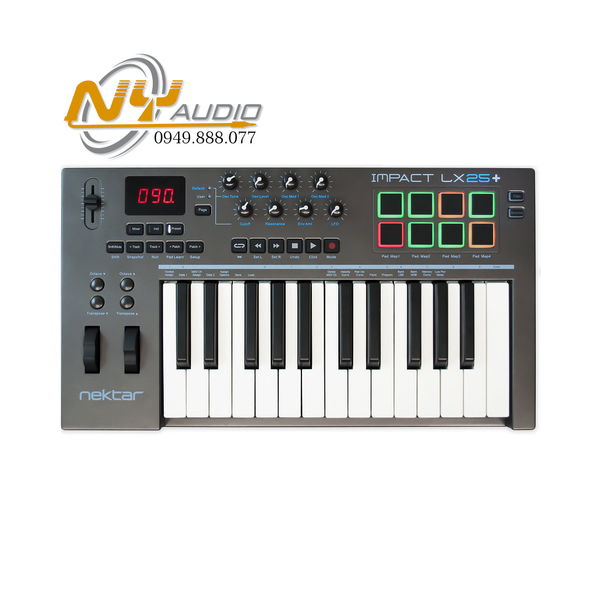 Nektar Impact LX25+keyboard Midi Controller hàng chất giá rẻ 