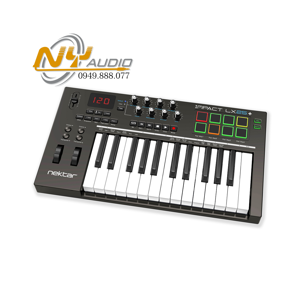 Nektar Impact LX25+keyboard Midi Controller hàng chất giá rẻ 