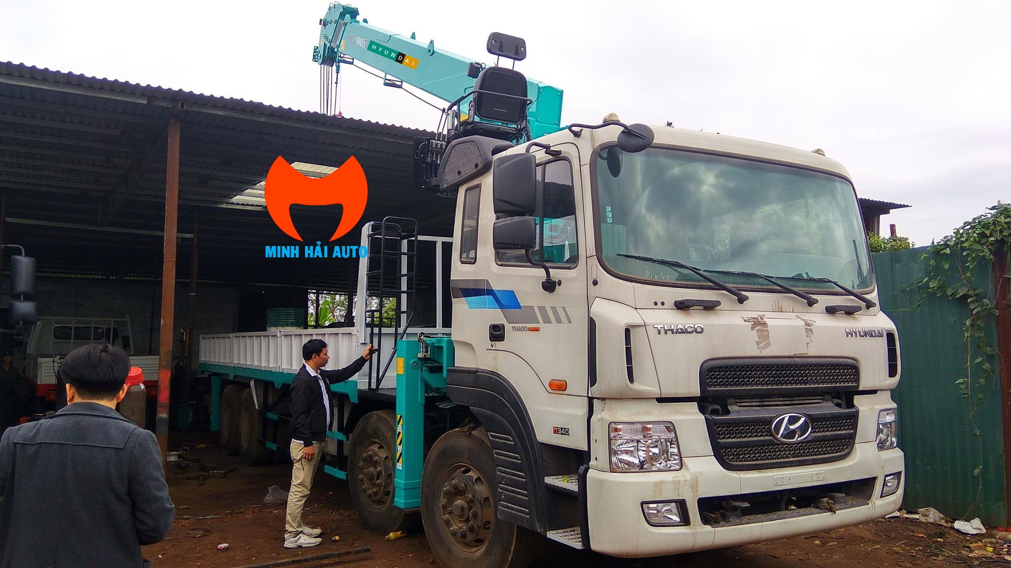 Hyundai HD360 5 chân gắn cẩu tự hành 14 tấn Hyundai Everdigm- 1