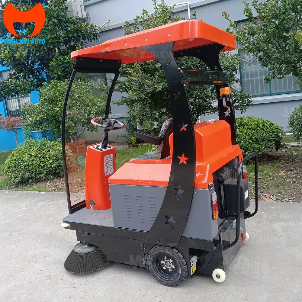 Xe quét điện 180L 110L nước có mái che- 6