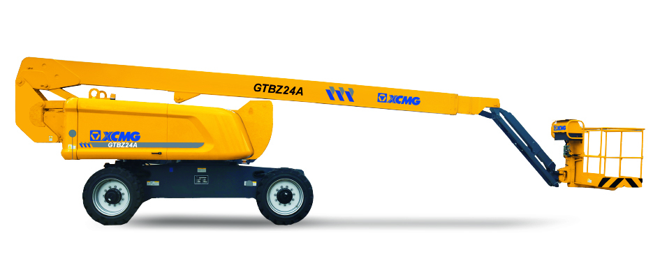 Xe nâng boom khi thu gọn