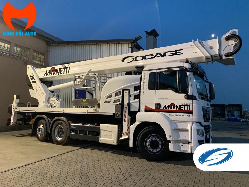 Xe nâng người 47m Socage 47TJJ dạng ô tô, cần ống lồng, jib phụ linh hoạt- 07