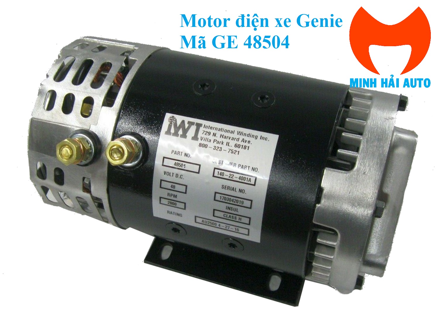 Motor điện xe Genie Z30-20N Z45-25 mã GE 48504