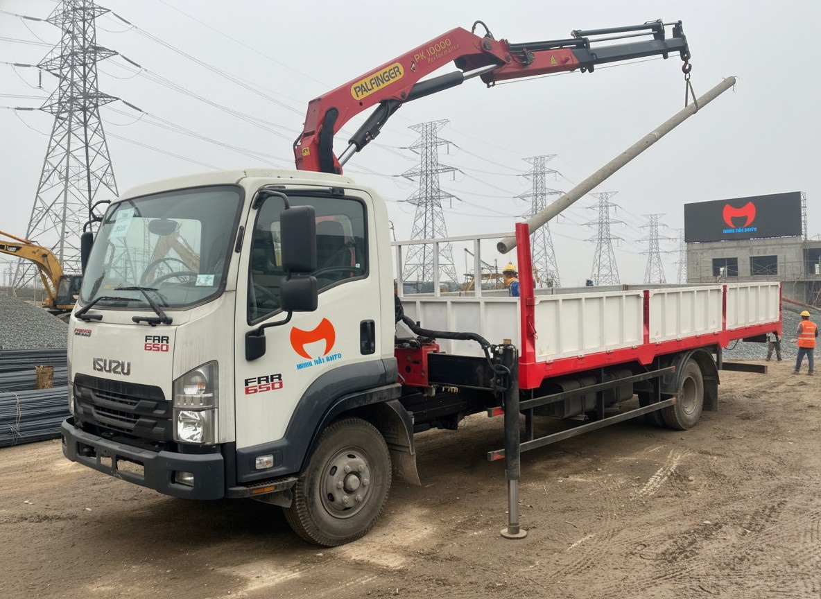 ISUZU gắn cẩu gấp Palfinger PK 10.000 5 tấn- 1