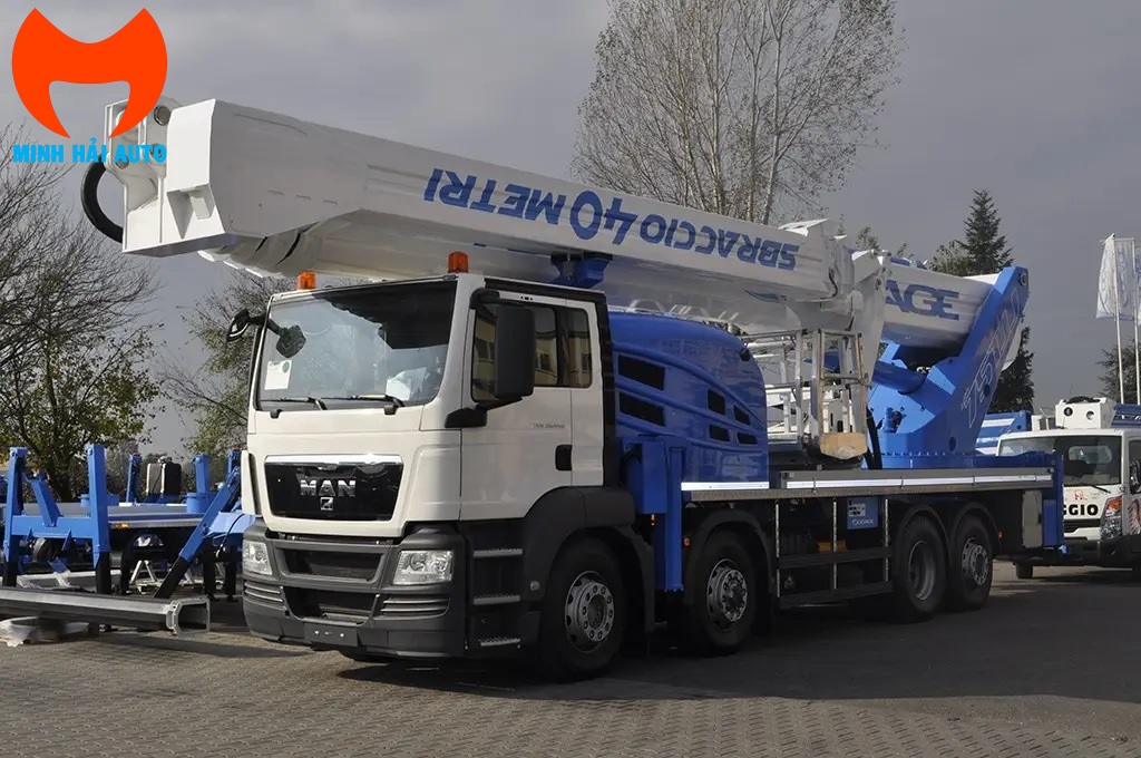 Xe ô tô nâng người 75m Socage 75TJJ cần ống lồng, jib phụ, giỏ 600kg- 02