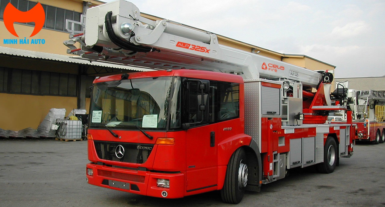 Xe cứu hỏa chữa cháy có thang cứu hộ từ 13-52m