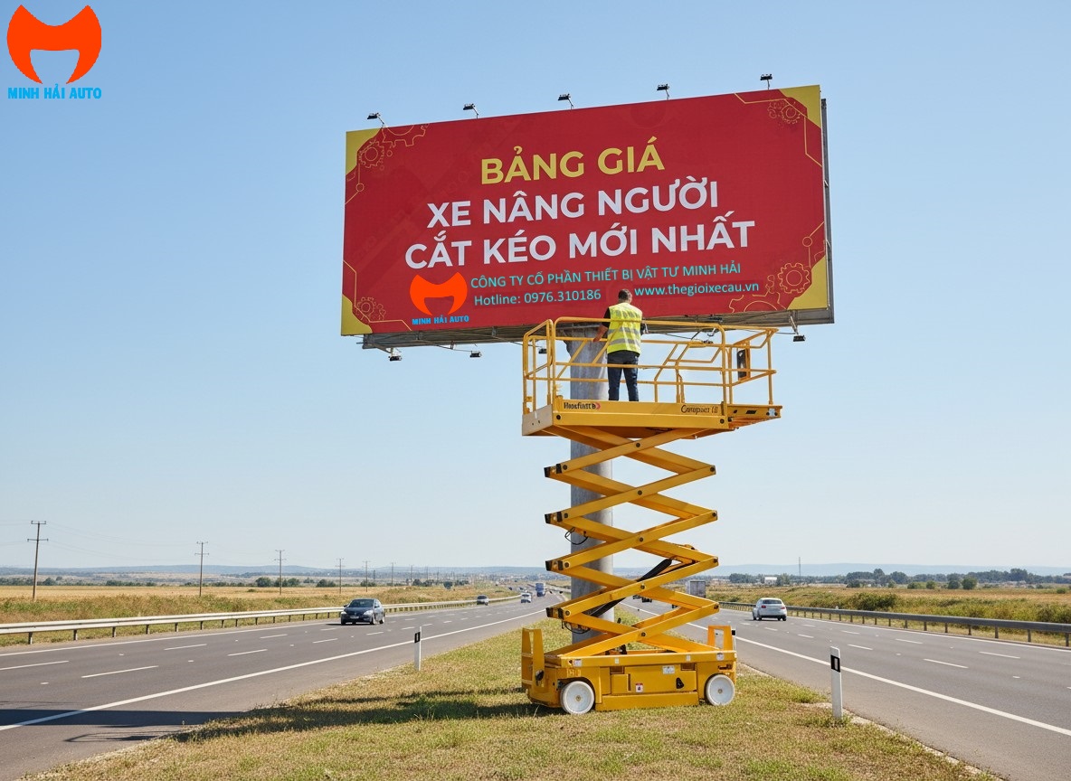 BẢNG GIÁ XE NÂNG NGƯỜI CẮT KÉO MỚI NHẤT