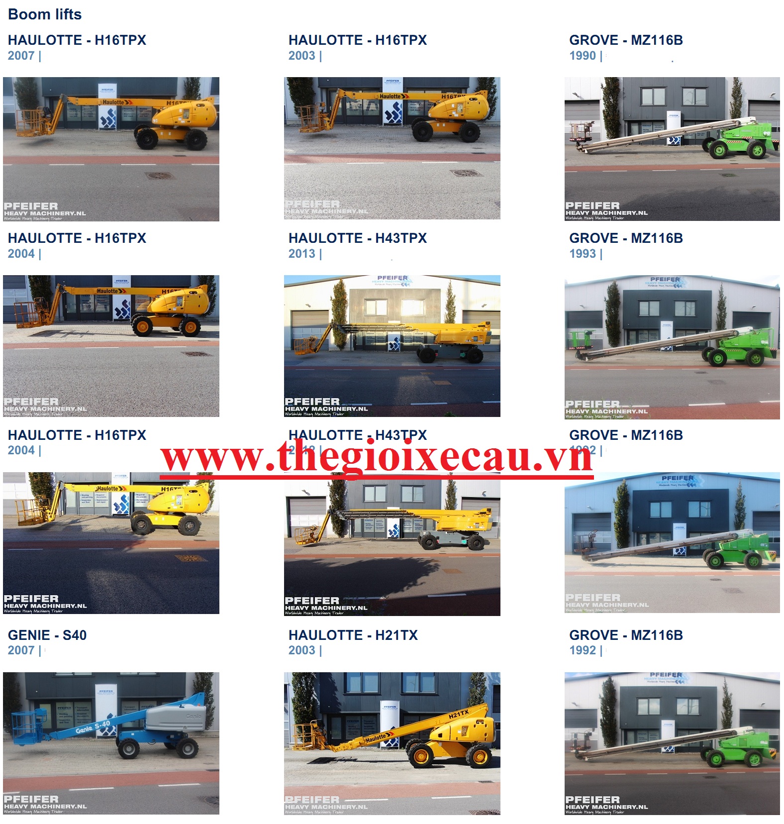 Bán xe nâng người tự hành boomlift đã qua sử dụng