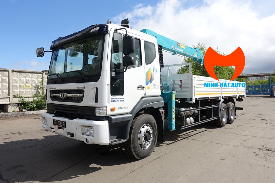 Xe tải Daewoo gắn cẩu tự hành 7 tấn Hyundai