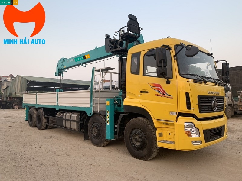 Dongfeng 8x4 gắn cẩu 14 tấn Hyundai Everdigm- 3