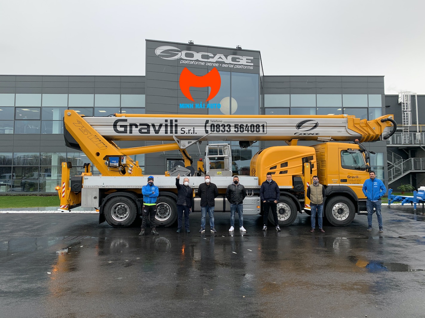 Xe ô tô nâng người 75m Socage 75TJJ cần ống lồng, jib phụ, giỏ 600kg- 06