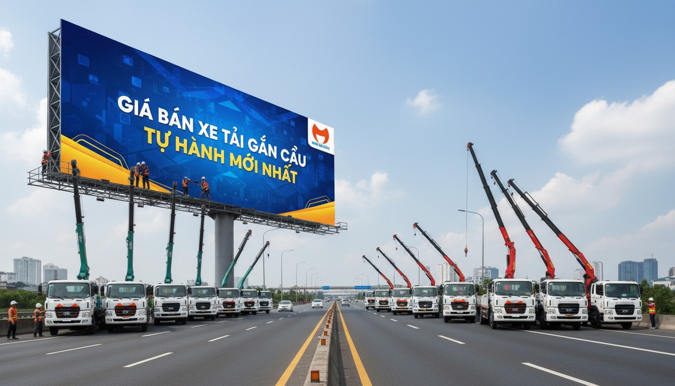 GIÁ BÁN XE TẢI GẮN CẨU TỰ HÀNH MỚI NHẤT