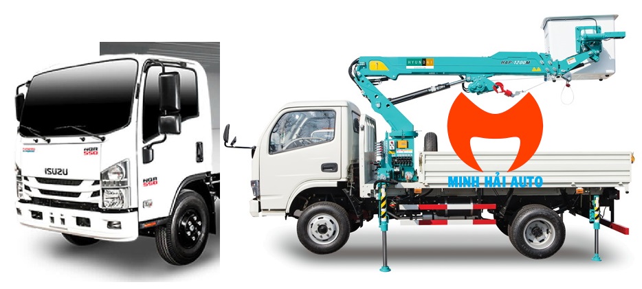 Xe nang nguoi 12m Hyundai Isuzu