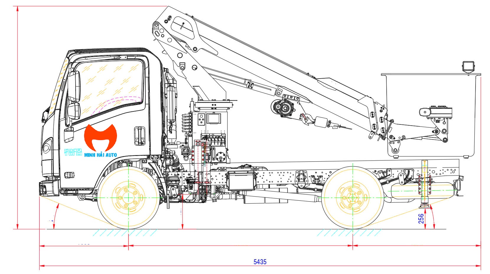 Xe ô tô nâng người 12 Hyundai nhỏ gọn phù hợp khai thác nội đô
