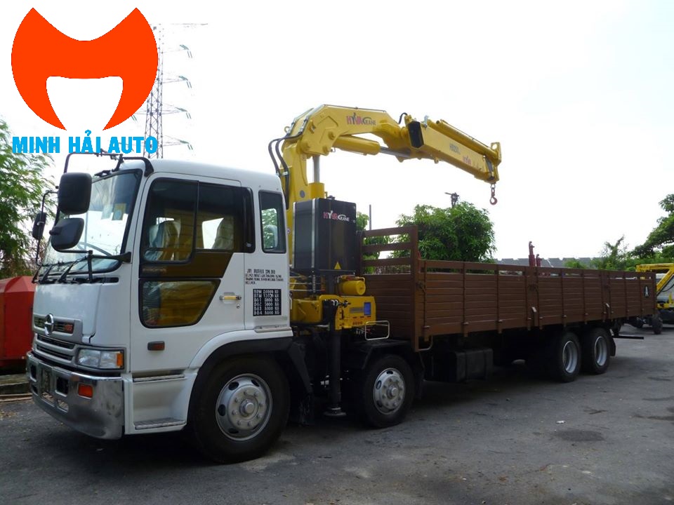 Bán xe tải gắn cẩu 15 tấn Hyva- Hino