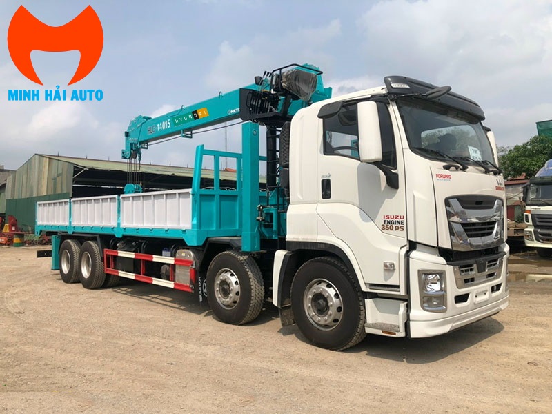 Isuzu Giga 4 chân lắp cẩu tự hành 14 tấn Hyundai Everdigm- 2