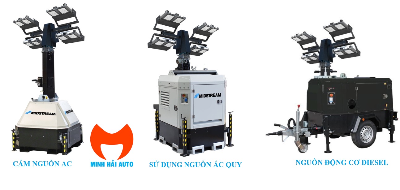 Các phiên bản tháp đèn chiếu sáng di động Midstream