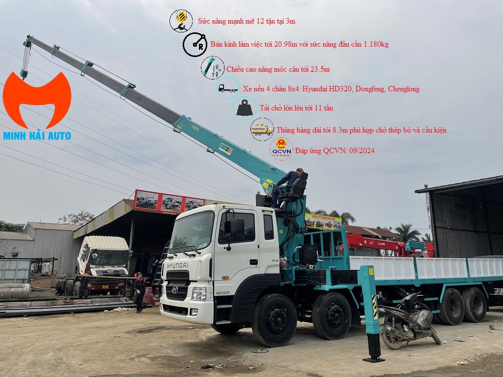 Ban xe tai gan cau tu hanh 12 tan Hyundai Everdigm- 1