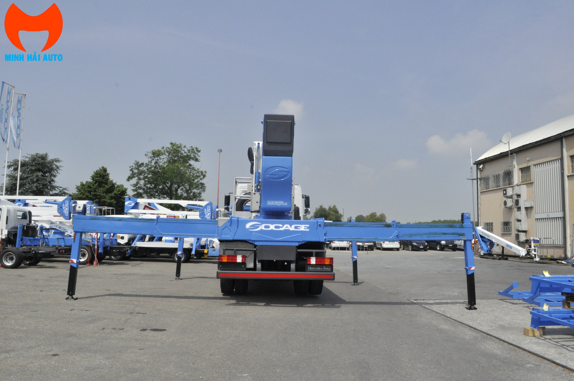 Xe ô tô nâng người 35m Socage 35TJ cần ống lồng jib phụ- 08